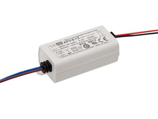 Driver LED plástico voltaje 8W APV-8 - 24V