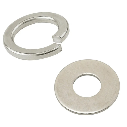 Arandela Lisa + Arandela de Seguridad M6 Acero Inoxidable (lote 50 piezas)
