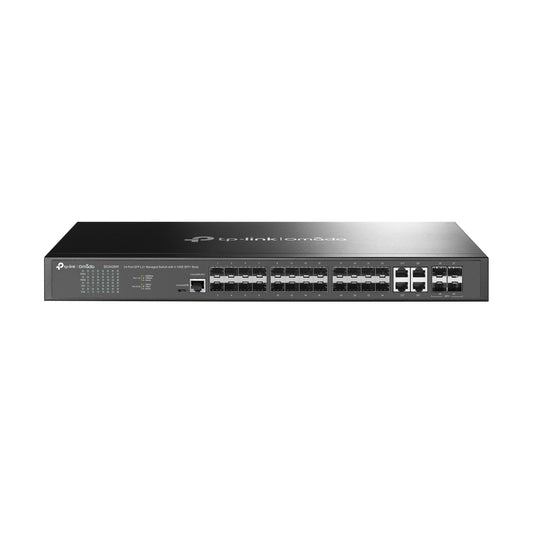 TP-LINK Conmutador administrado JetStream 24 pto SFP L2+ con 4 ranuras 10GE SFP+