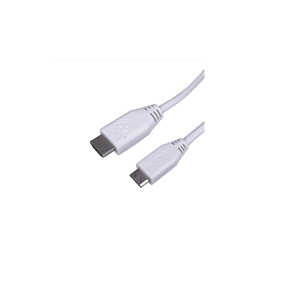 Cable Oficial Raspberry HDMI a mini HDMI 100cm – Blanco
