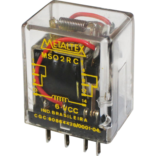 Relé industrial subminiatura DC 5A serie MSO - 4PDT (4 Reversible) - 6VDC