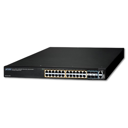 Switch Administrable Layer 3 PLANET SGS-6341-24P6X, 24 Puertos Gigabit PoE+ y 6 Puertos 10G SFP+