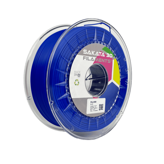 Filamento de ácido poliláctico 850 tono azul calibre 1.75mm peso 1kg – Sakata 3D