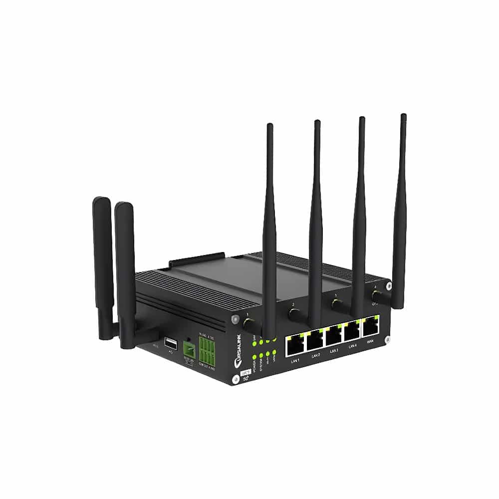 Módem Celular Profesional 5G Doble SIM WiFi 6 PoE RS232 RS485 Entradas/Salidas DI/DO Python IoT M2M LTE Gigabit – Milesight UR75-504AE-P-W2