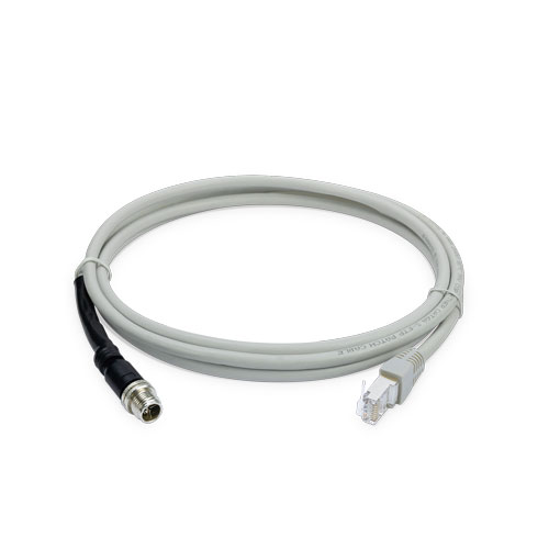 Cable Ethernet M12 macho a codificación X de 8 pines, 2 metros