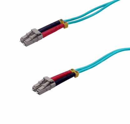 JF3LL5. Latiguillo de fibra dúplex multimodo OM3 LC a LC de 5 metros, diámetro 3,0 mm, núcleo/revestimiento 50/125 µm, cubierta LSZH