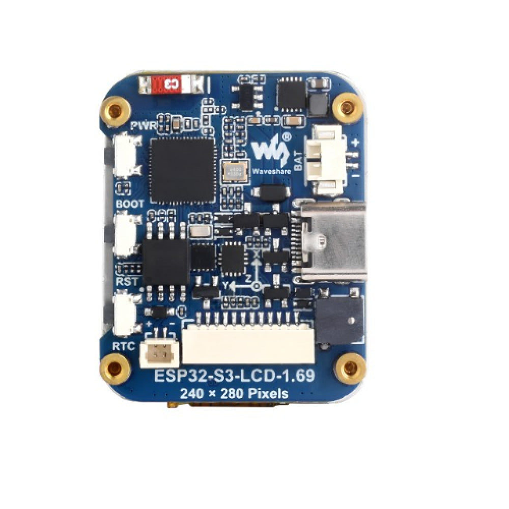 Placa Microcontroladora ESP32-S3 Dotada de Pantalla LCD 240×280 Conectividad WiFi y Bluetooth
