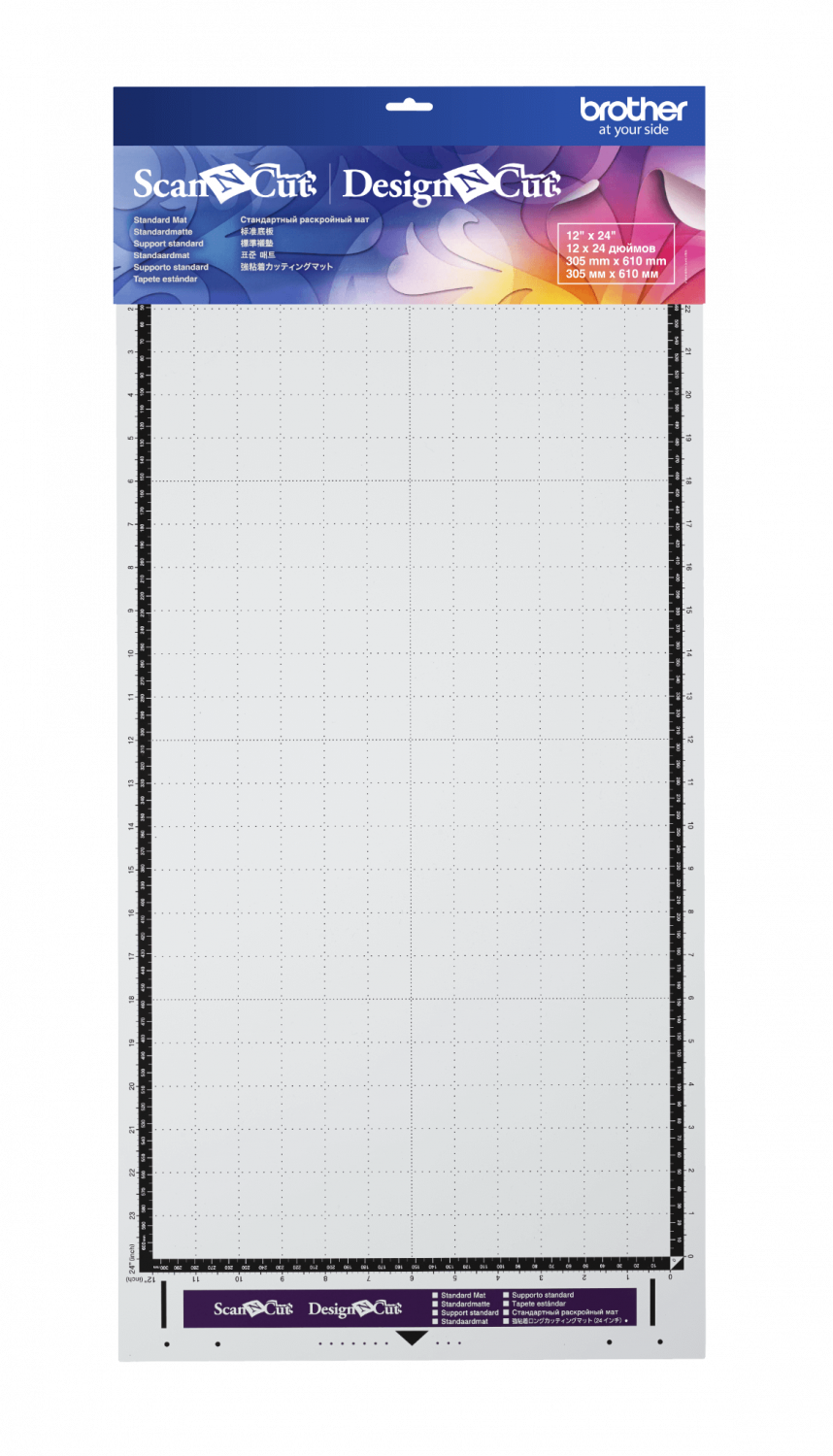 CAMATSTD24. Alfombrilla de corte estándar Brother para ScanNCut 2, área de 305x610 mm, compatible con materiales de 0,2 a 1,5 mm