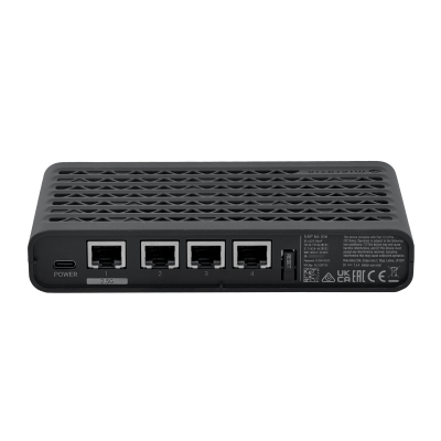 HAP-BE-LITE. MIKROTIK WiFi7 1-2.5G 3-1000 2-950MHz 2,4/5GHz Enrutador Punto de Acceso USB-C incluye-5V