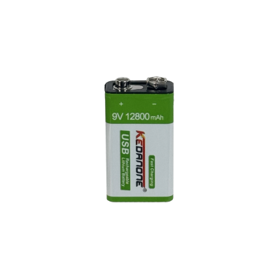 9V-12800C 9V USB-C Recargable 12800mAH Litio Pila/Bateria