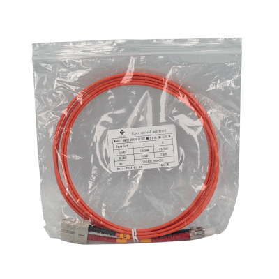 JFMTC2. Latiguillo de fibra óptica multimodo OM1 de 2 metros, conectores ST-SC, dúplex, núcleo 62.5/125 µm, LSZH