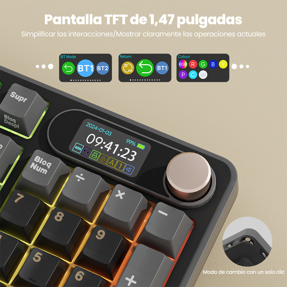Periférico Mecánico Inalámbrico RK S98 Phantom 96% Español – Royal Kludge