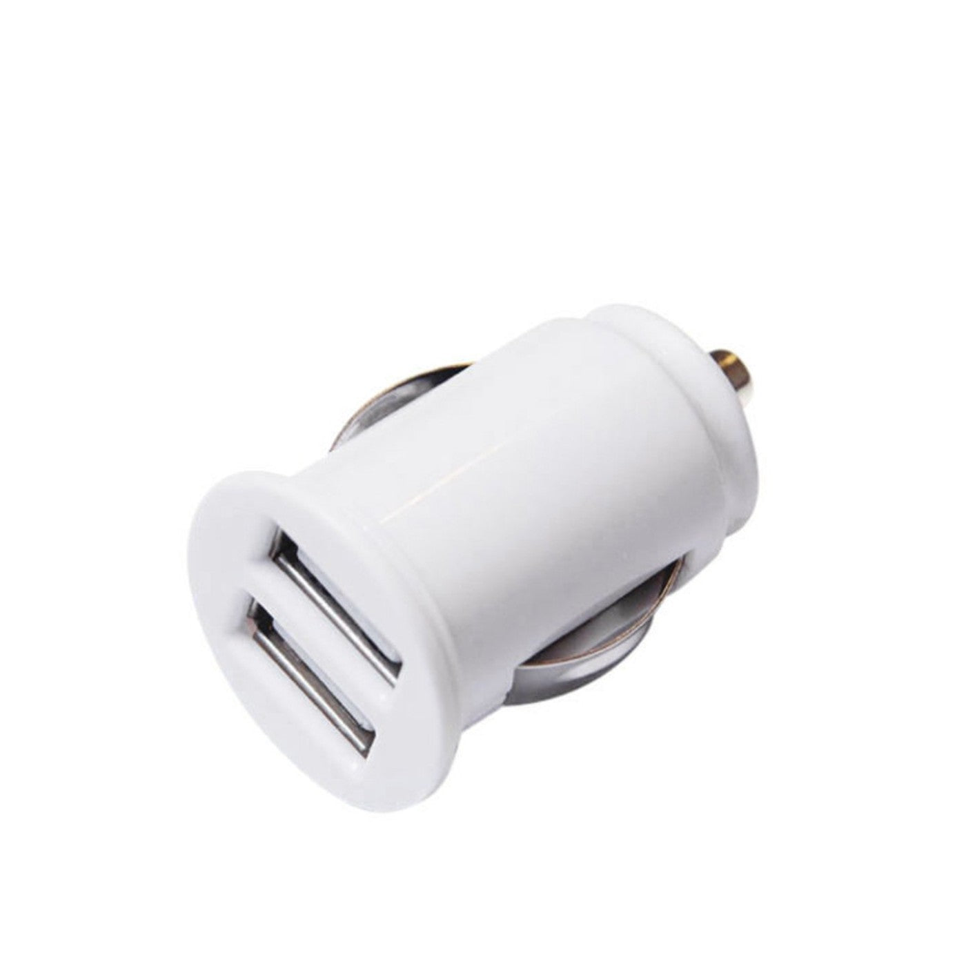 Adaptador vehicular doble puerto USB de color blanco – Greenmouse
