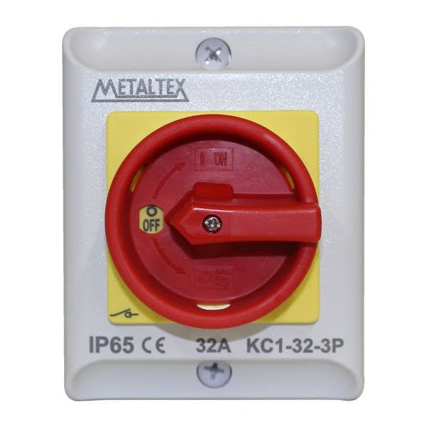 Seccionador tripolar en caja IP65 hasta 100A Serie K - 32A