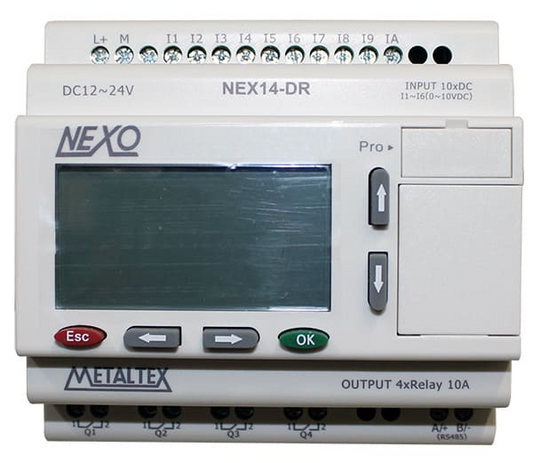 Mini PLC Nexo 10 Entradas (6ED/IA y 4ED), 4 Salidas Relé, 12-24VCC
