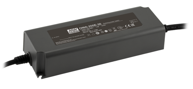 Adaptador AC-DC a prueba de humedad enchufe Europa-USA 200W OWA-200 - EU - Europa - 12V