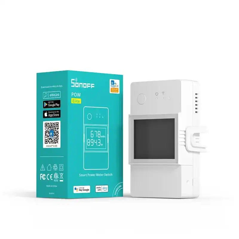 Dispositivo Inteligente WiFi con Función de Monitoreo de Consumo Eléctrico Sonoff POW Elite 20A