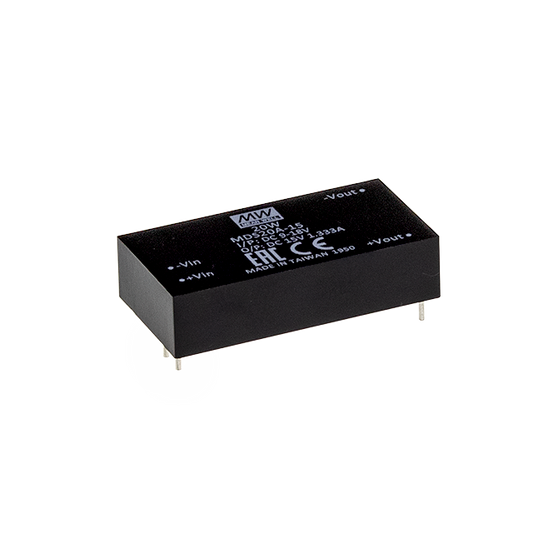 Conversor DC-DC modular médico 20W MDS20 - 9 a 18VDC - 12V