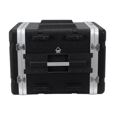 RK08X. 8U/42cm Profundidad-42cm Bastidor Portátil de Plástico con 2 Cubiertas para Uso Externo Negro