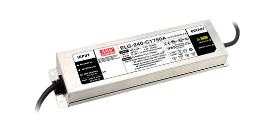 Driver LED carcasa metálica corriente PFC opcional DALI 240W ELG-240-C - 1400mA - DA - DALI
