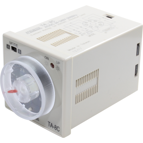 Relé temporizador análogo 48x48mm 24-240VAC/DC TA8 - 0-1/0-10 SEG/MIN