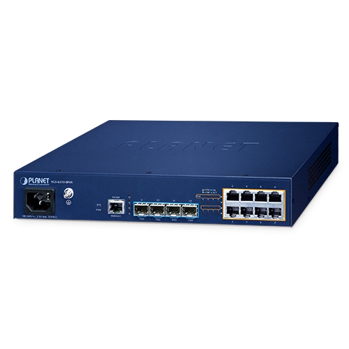 Conmutador gestionable apilable SGS-6310-8P4X L3 de 8 puertos 10/100/1000T 802.3at PoE + 4 puertos 10G SFP+