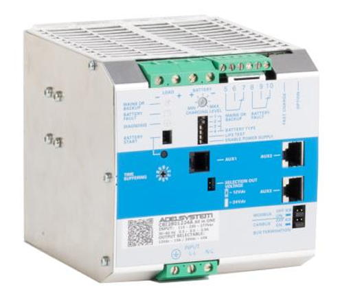 CB122410A Cargador DC-UPS 12/24V 15A/10A con Modbus RTU ADEL System