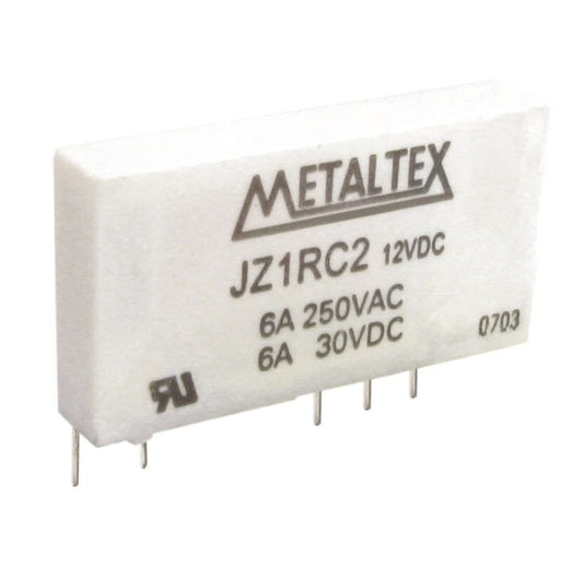 Relé industrial miniatura de potencia bobina DC SPDT hasta 6A serie JZ - 24VDC - D: AgNi dorado (30mohm máx)