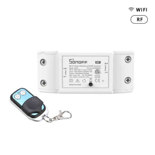 Paquete Interruptor RF controlado inalámbricamente Sonoff + Mando por radiofrecuencia