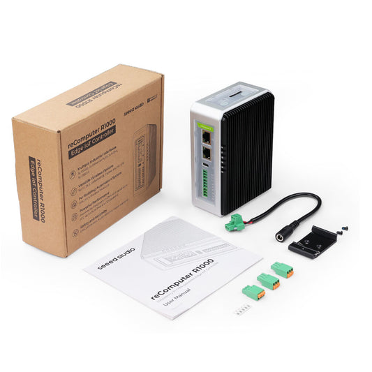 reComputer R1035-10 – Pasarela IoT Basada en Raspberry Pi y Dispositivo de Control, equipado con CM4, compatible con Inteligencia Artificial | 8GB de Memoria RAM, 32GB de Almacenamiento eMMC