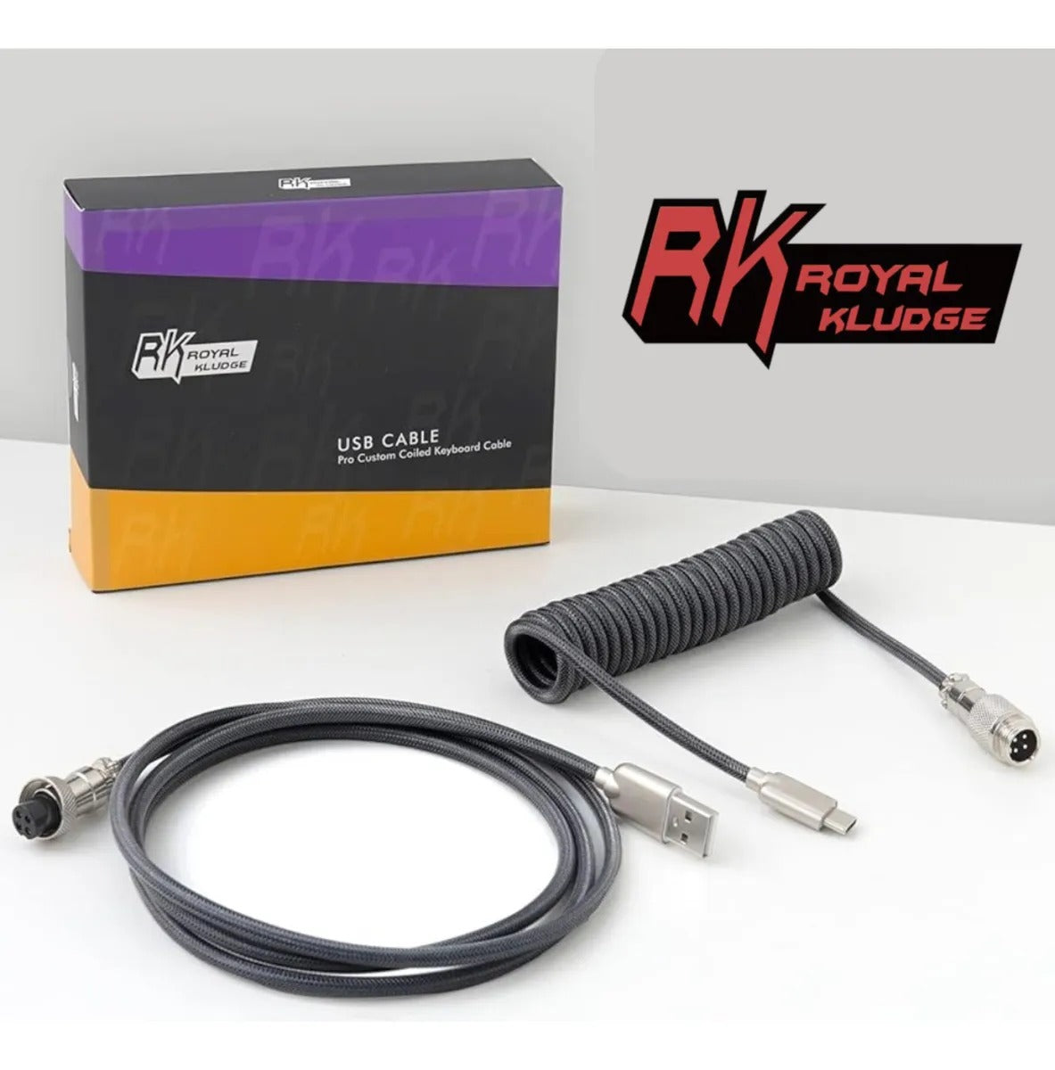 Conductor USB Formato C Tejido – Cable Enrollado Royal Kludge