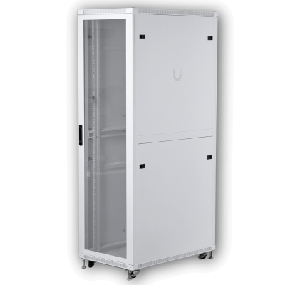 URK42-10V UBIQUITI Armario acristalado 42U 1000mm 100cm de profundidad Bastidor Blanco con ventilación