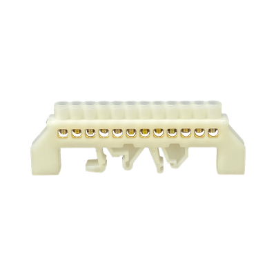 REGLETA-DB12. Regleta Blanca 12-Terminales 4mm Riel DIN Distribución Eléctrica