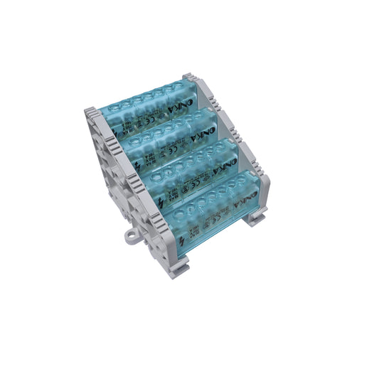 Distribuidor Tetrapolar con Cubierta de Altura Estándar (7x12mm², 2/10-12 Perforaciones) – Onka