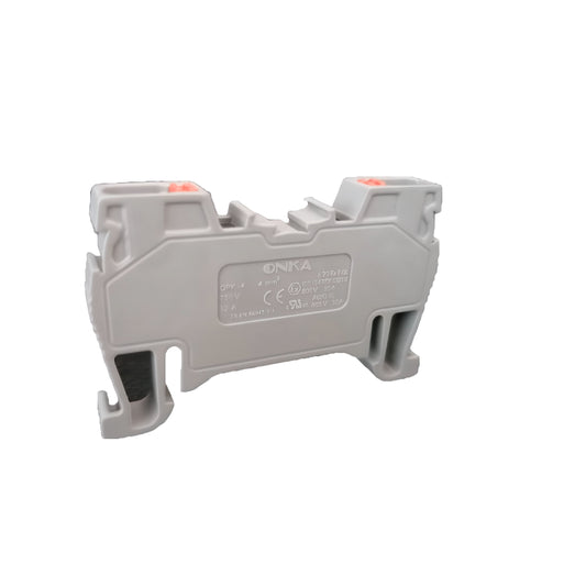 Bloque de conexión de 4mm² con sistema de inserción directa para carril DIN – Onka