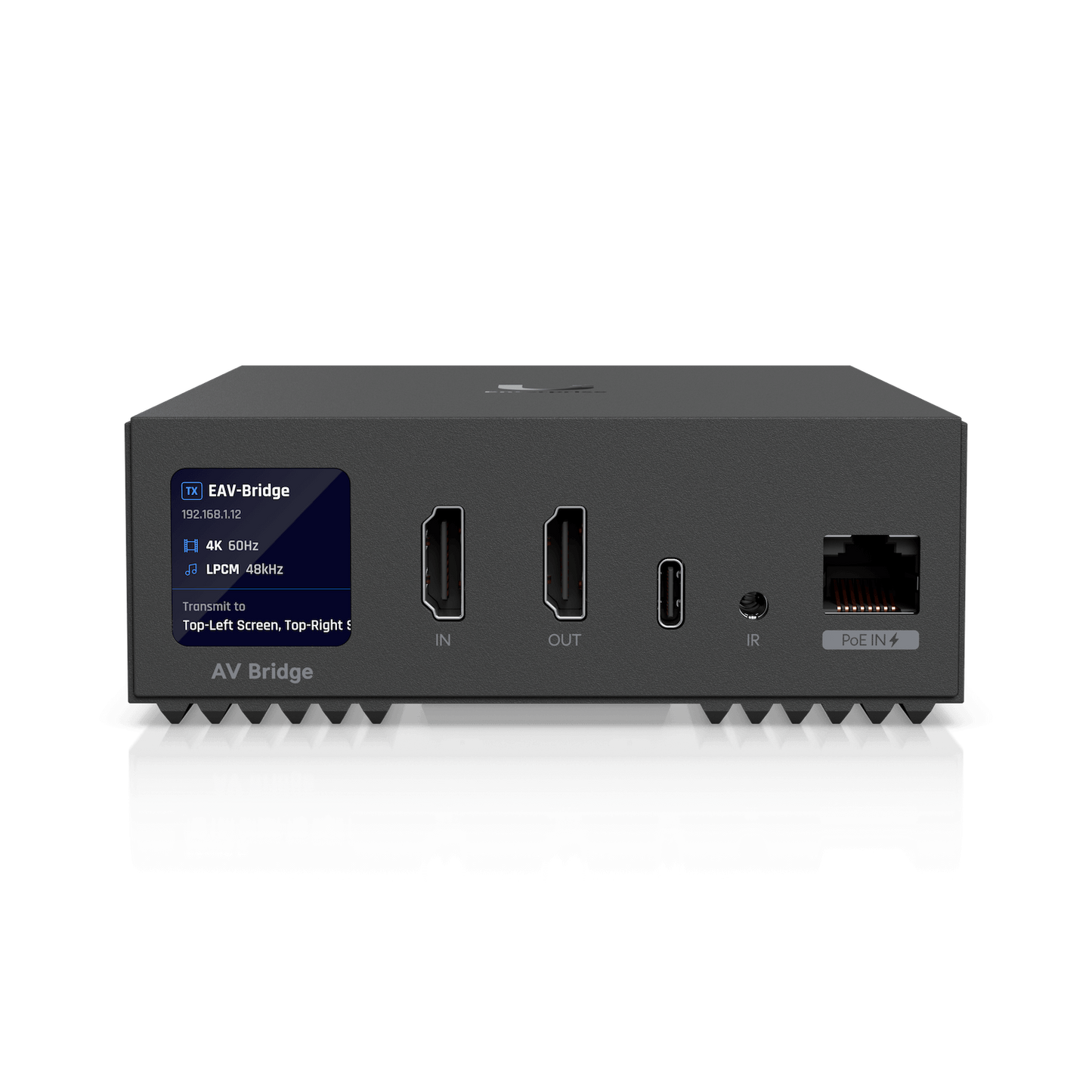 EAV-BRIDGE UBIQUITI 2-HDMI 1-USBC 1-IR 1-1000-PoE+ 2-XLR-M 2-XLR-H/6,35 Puente de conexión