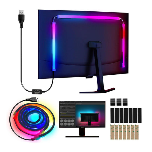 Pantalla de 24 Pulgadas con Retroiluminación LED RGBIC Skydimo de Sincronización Inteligente