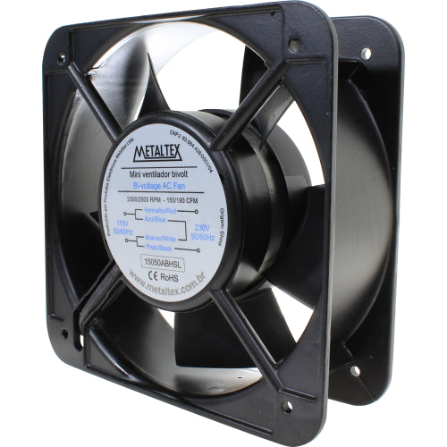 Ventilador para tableros alimentación 110/220VAC - 172x151x51mm - Buje