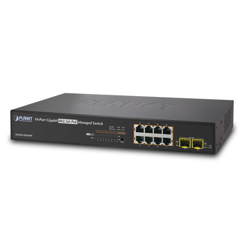 Switch administrado L2+ 8-Port 10/100/1000T + 2 100/1000X SFP Managed 802.3at PoE Switch (Descontinuado)