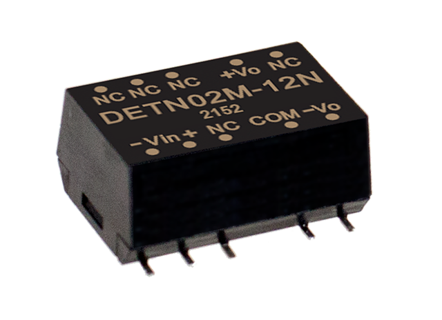 Conversor DC-DC SMD no regulado 2W DETN02-N - 21.6 a 26.4VDC - ±5V