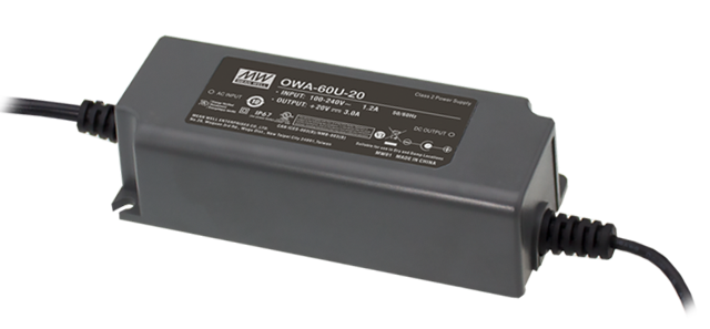 Adaptador AC-DC a prueba de humedad enchufe Europa-USA 60W OWA-60 - EU - Europa - 24V