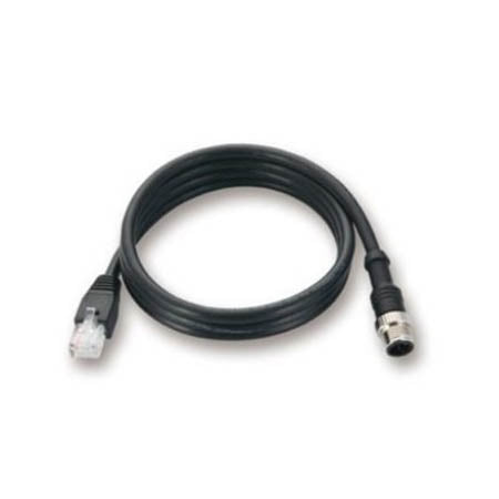 4-Pin D-Coding M12 Male to RJ-45 Ethernet Cable, 1.2 Meters