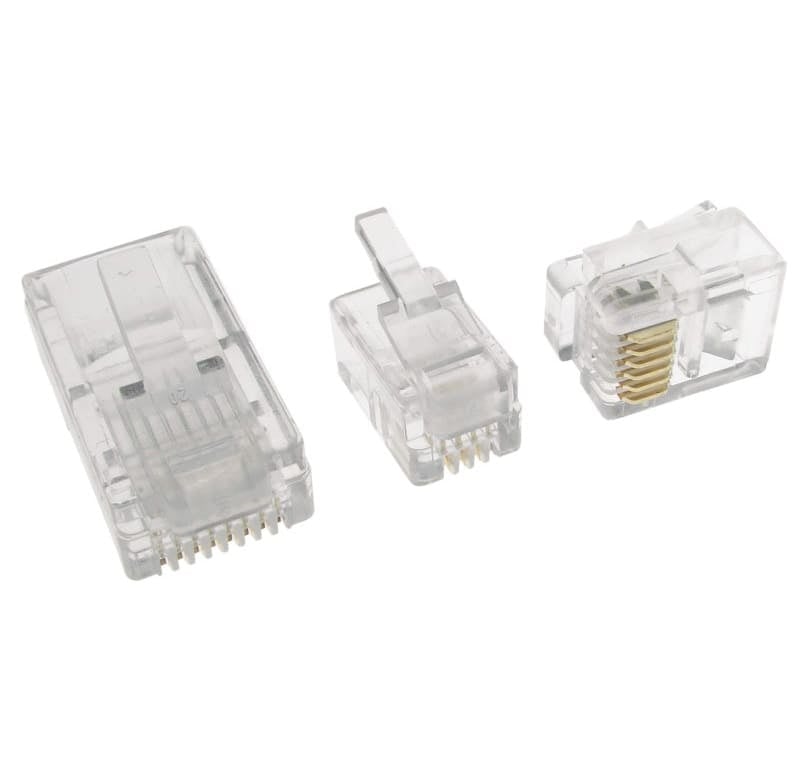 Conector modular RJ45, RJ12, RJ11, RJ9, RJ50 serie TM - RJ50 Plug (10P10C)