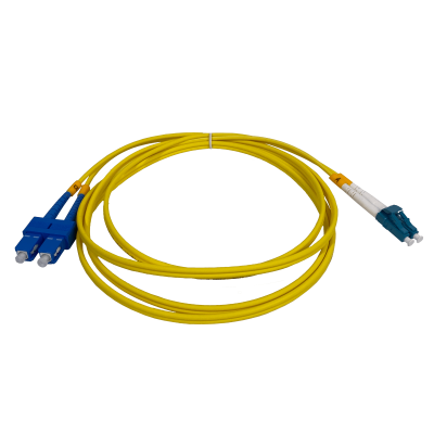 JFSLC2. Cable Conectorizado de Fibra Óptica Monomodo SM Dúplex LC a SC/UPC de 2 metros, 9/125 µm, 3 mm
