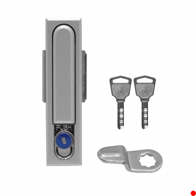 FRONTLOCK2. LINKMADE 2019 Panel metálico para armario de suelo con 2 llaves incluidas, compatible con RK42-9VL y modelos equivalentes vista 4