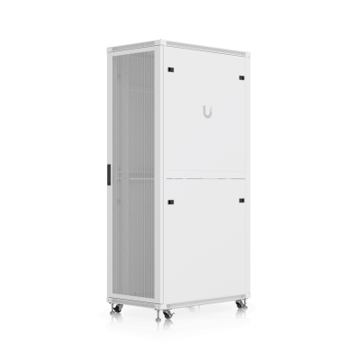 URK42-10P UBIQUITI Microperforado 42U 1000mm 100cm-Profundidad Armario Blanco Ventilador