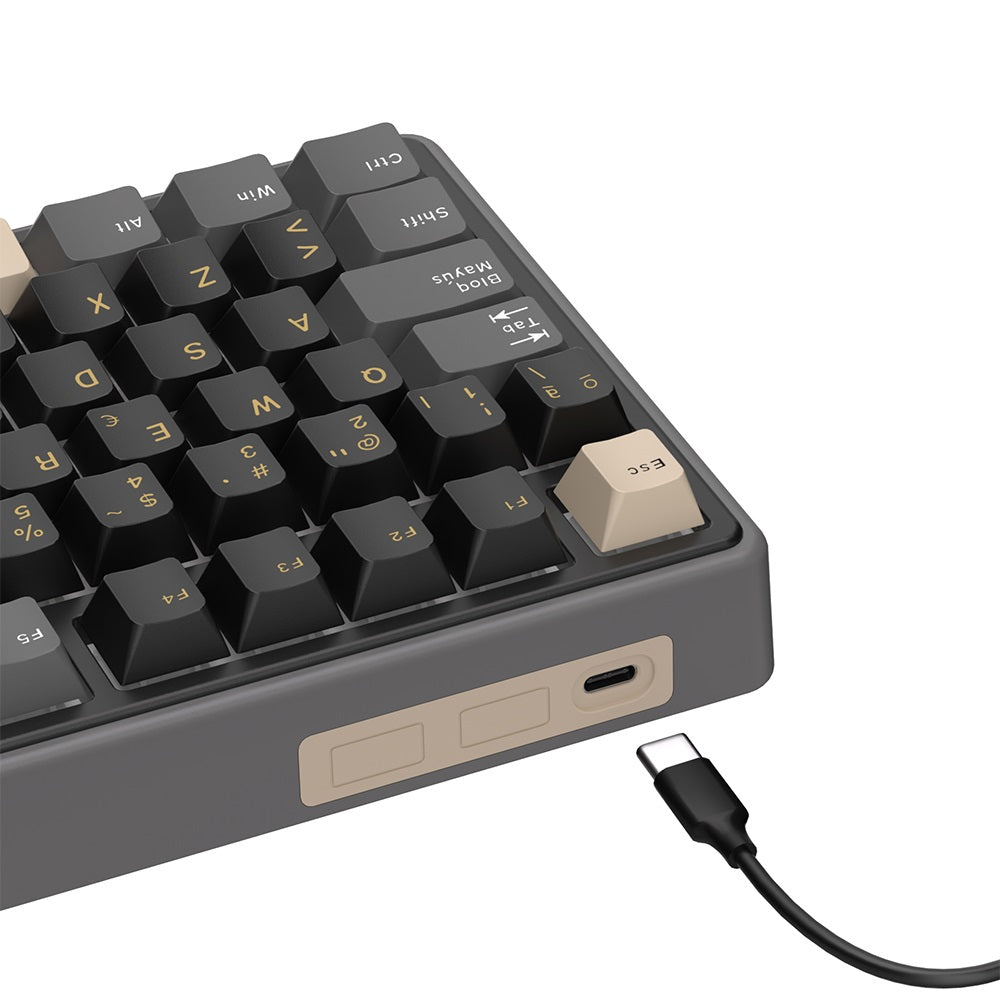 Teclado de Switches Mecánicos Royal Kludge RK R98 Pro Phantom con Distribución de 98 Teclas, Idioma Español, Iluminación RGB, Switches Cream Intercambiables en Caliente y Conexión USB-C