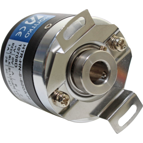 Encoder incremental diámetro 38mm Serie HTR - Line Driver (RS485) - 3A - Eje sólido - 1024PPR