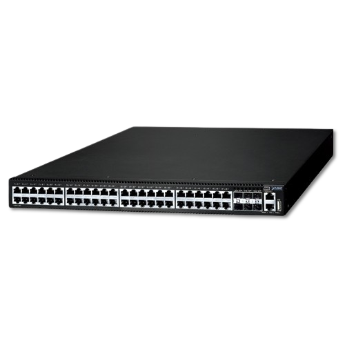 Switch Administrable Capa 3 PLANET SGS-6341-48T6X, 48 Puertos Gigabit y 6 Puertos 10G SFP+