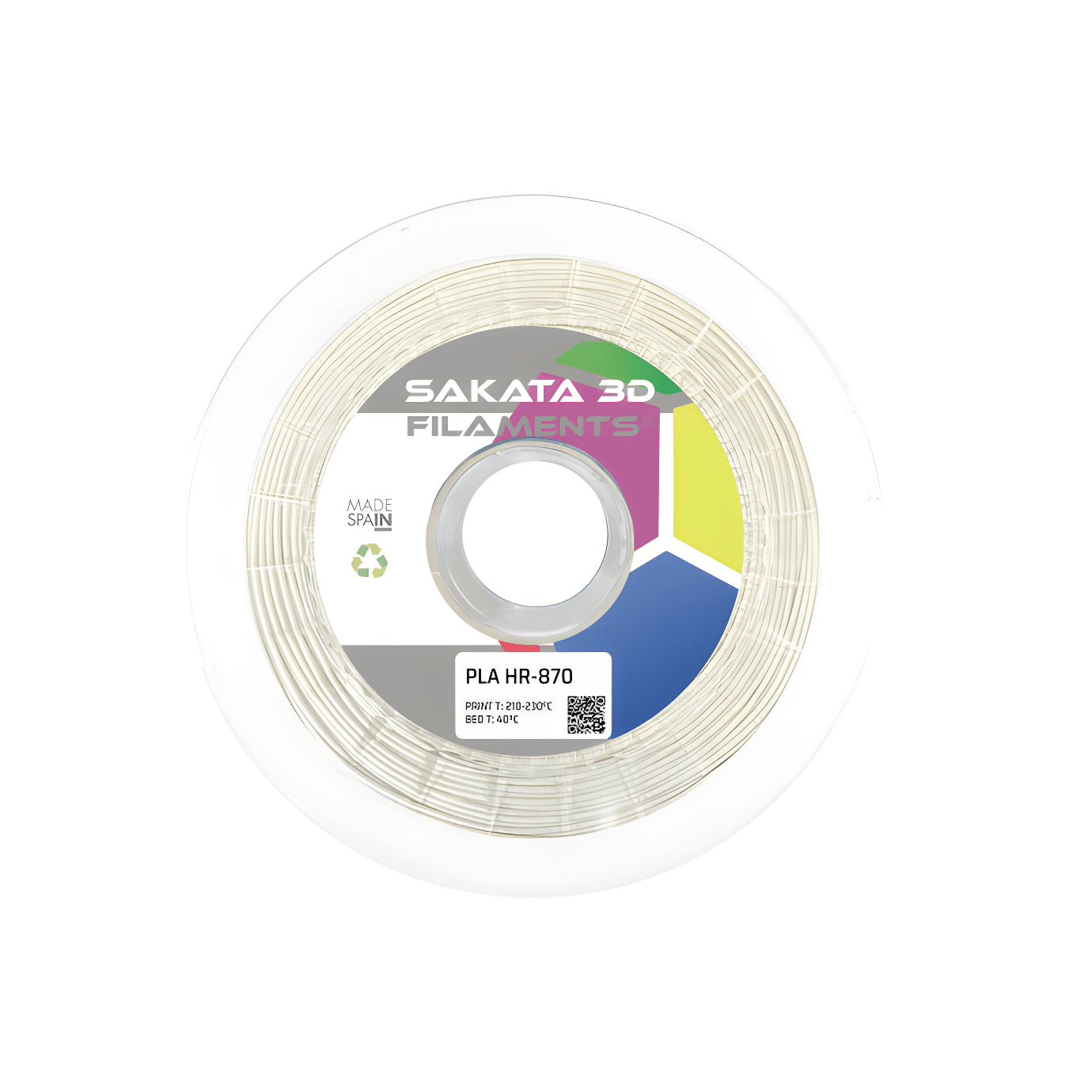 Material de impresión PLA HR-870 Acabado Blanco 1Kg – Sakata 3D